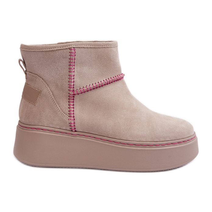 Botas de nieve de ante para mujer Maciejka 06257-22 Beige claro Botas de nieve de ante para mujer Maciejka 06257-22 Beige claro