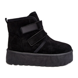 FG2 Botas de nieve con plataforma para mujer negro Naredi