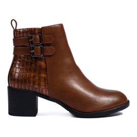Botas de mujer cómodas marrones de Shelovet marrón Botas de mujer cómodas marrones de Shelovet marrón