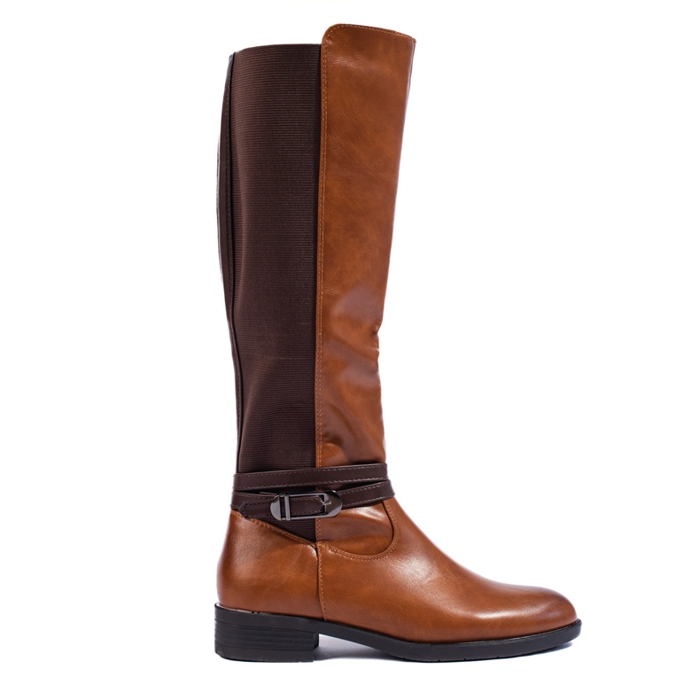 Botas camel clásicas de mujer de Shelovet marrón