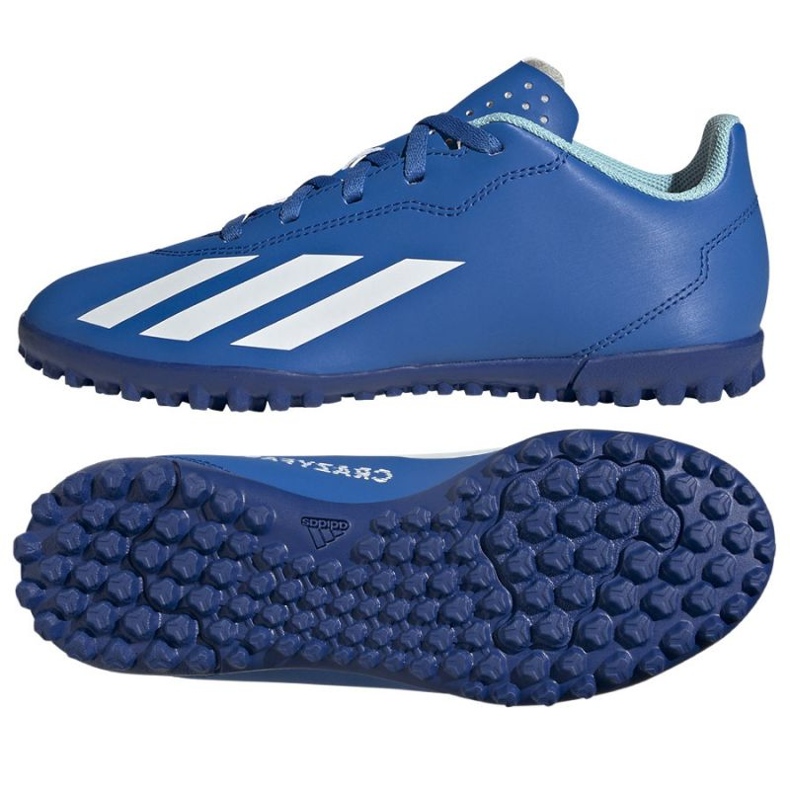 Zapatos de fútbol adidas X Crazyfast.4 Tf Jr IE4067 azul Zapatos de fútbol adidas X Crazyfast.4 Tf Jr IE4067 azul