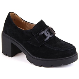 Filippo W PAW474B Zapatos de tacón y plataforma de piel, negro