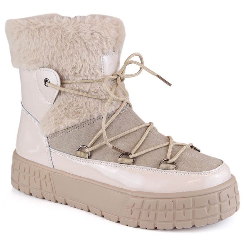 Filippo W PAW475B Botas con plataforma de piel con aislamiento, beige