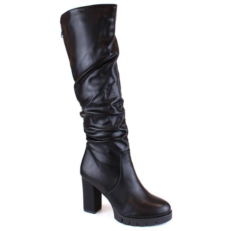 Filippo W PAW480 botas de tacón alto arrugadas con aislamiento negro