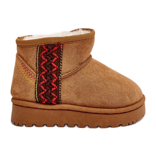 Botas de nieve aislantes para niños Leonora Camel marrón