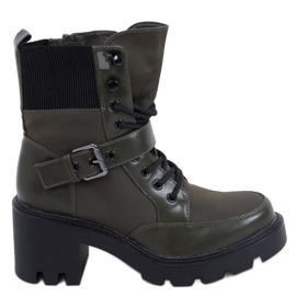 Botines tacón cordones Brooks DK.VERDE
