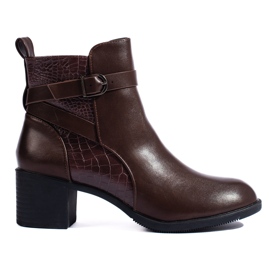 Botines tacón mujer Shelovet marrón