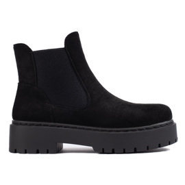 Botines Chelsea de mujer Shelovet en ante negro Botines Chelsea de mujer Shelovet en ante negro