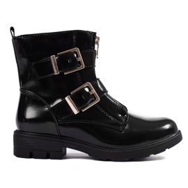 Botines negros charol con hebillas Shelovet