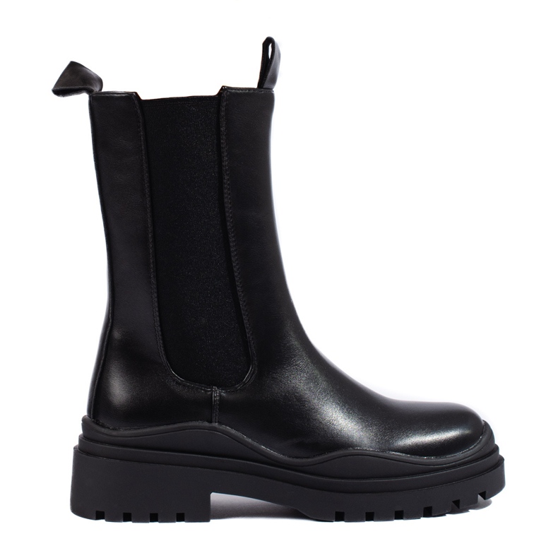 Botas Chelsea altas de mujer Shelovet en negro