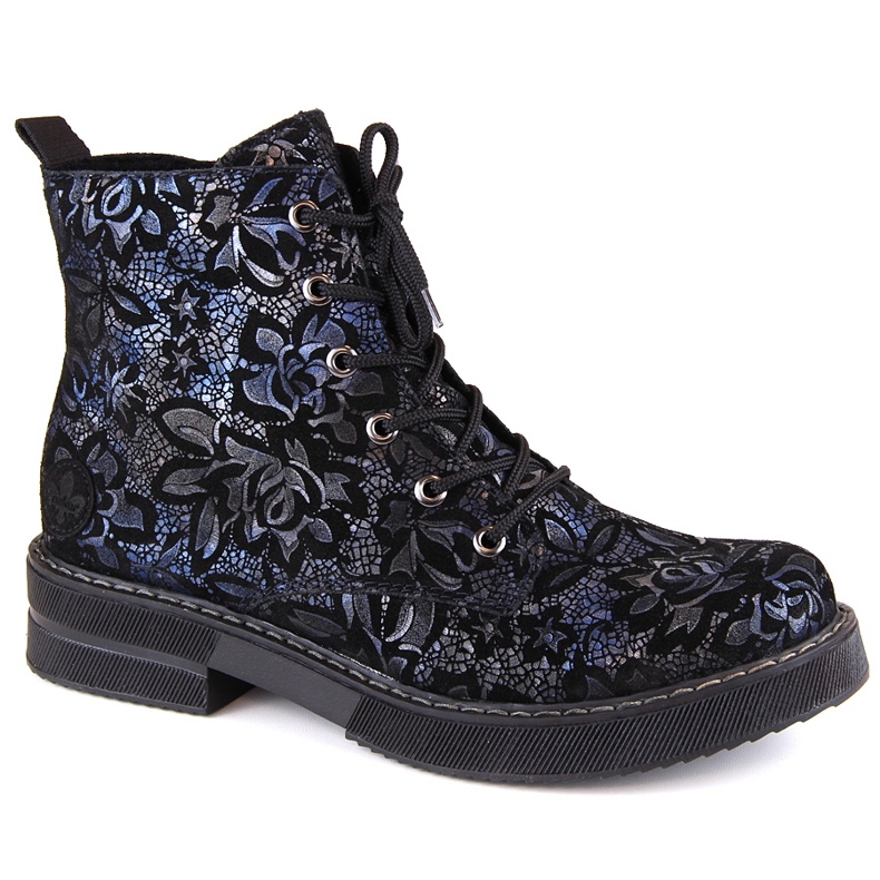 Botas cómodas de piel para mujer, aislantes, multicolor, Rieker 72010-14 Botas cómodas de piel para mujer, aislantes, multicolor, Rieker 72010-14