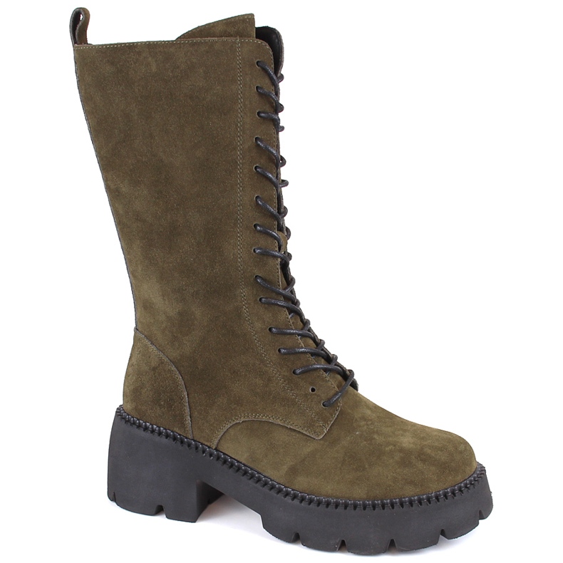 Botas cortas de piel para mujer, con aislamiento caqui T.Sokolski Gs Z23-197 verde