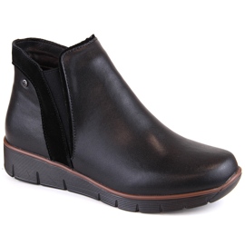 Botas de cuña de mujer en piel con aislamiento negro Filippo DBT4781