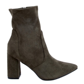 Botas de ante con tacón de Natalie Green verde