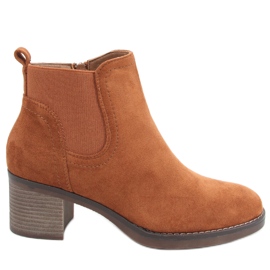 Botas de tacón ancho Fill Camel marrón