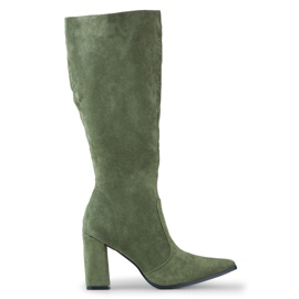 Botas altas de mujer verde oliva