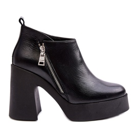 Botines de mujer con tacón alto enorme y cremallera 1755 Zazoo Negro Botines de mujer con tacón alto enorme y cremallera 1755 Zazoo Negro