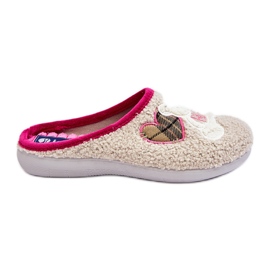 Chanclas de Estar por casa Mujer con Osito Inblu EC000095 Beige