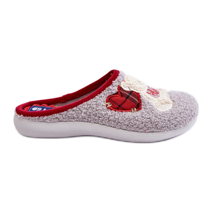 Chanclas de Estar por casa Mujer con Osito Inblu EC000095 Gris