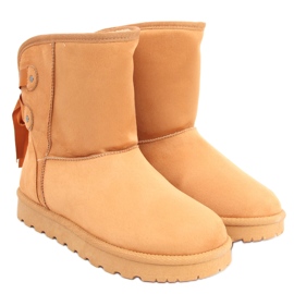 Botas de nieve Emusy con lazos Stella Camel marrón