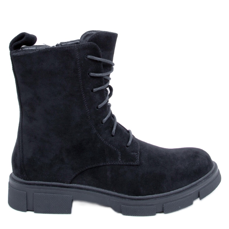 Trabajadores con cordones de Zoe Black negro Trabajadores con cordones de Zoe Black negro