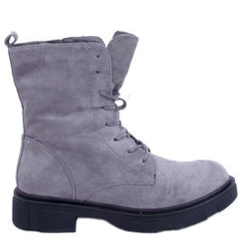 Botas con cordones de ante gris Lavey