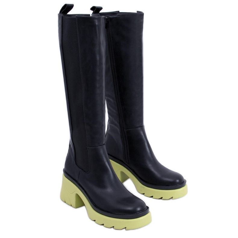 Botas con suela de color de Woods NEGRO/AZUL Botas con suela de color de Woods NEGRO/AZUL