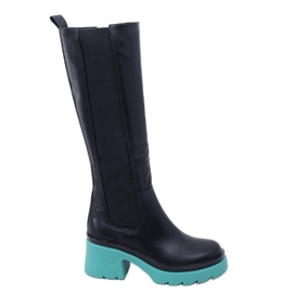 Botas con suela de colores de Woods NEGRO/VERDE