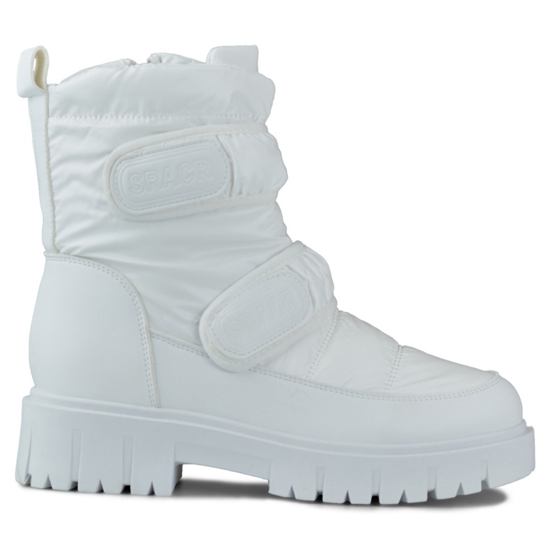Botas de nieve de mujer cálidas Laila con cierre adhesivo. blanco
