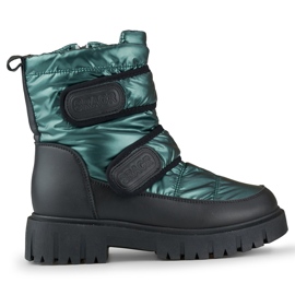 Botas de nieve de mujer cálidas Laila con velcro. negro