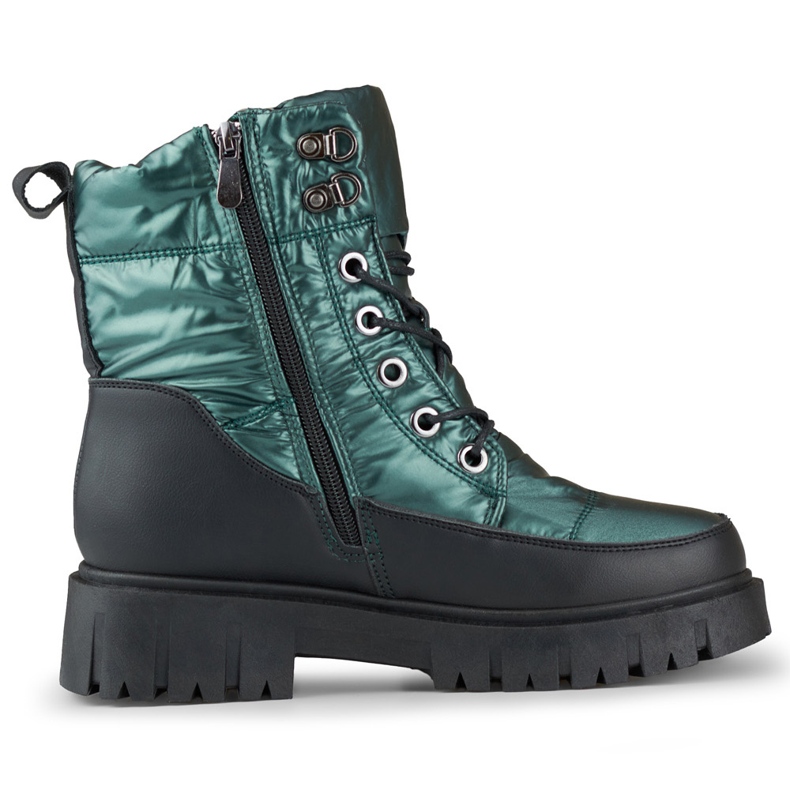 Botas de invierno gruesas y aislantes para mujer. verde