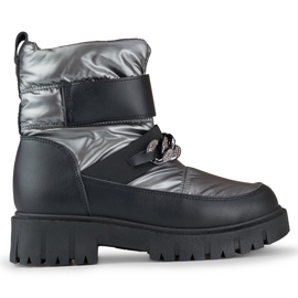 Botas de nieve mujer con cadena Selena plata