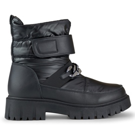 Botas de nieve mujer con cadena Selena negro