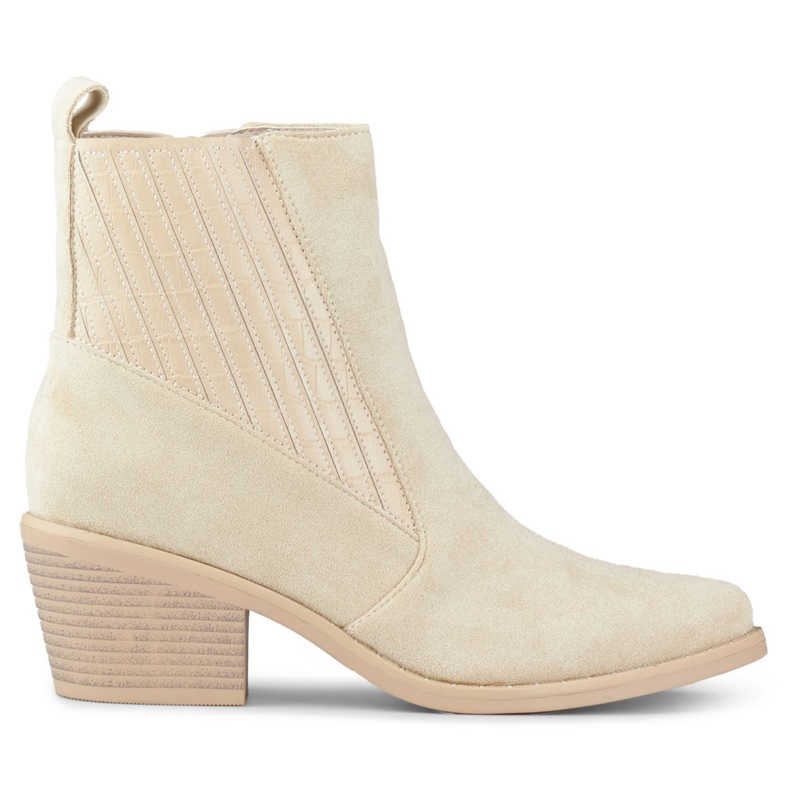 Botas cowboy beige mujer