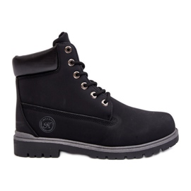 Botines con cordones para hombre Negro Memeni