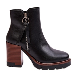 Vinceza Botines Mujer Piel Negro Brittney
