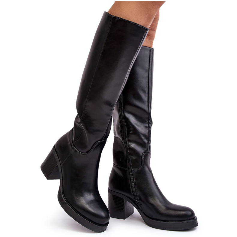 Botas de tacón alto con aislamiento para mujer negro Theisen