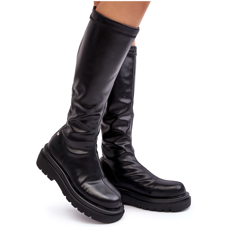 Botas Mujer Plataforma Con Cremallera GOE MM2N4068 Negro