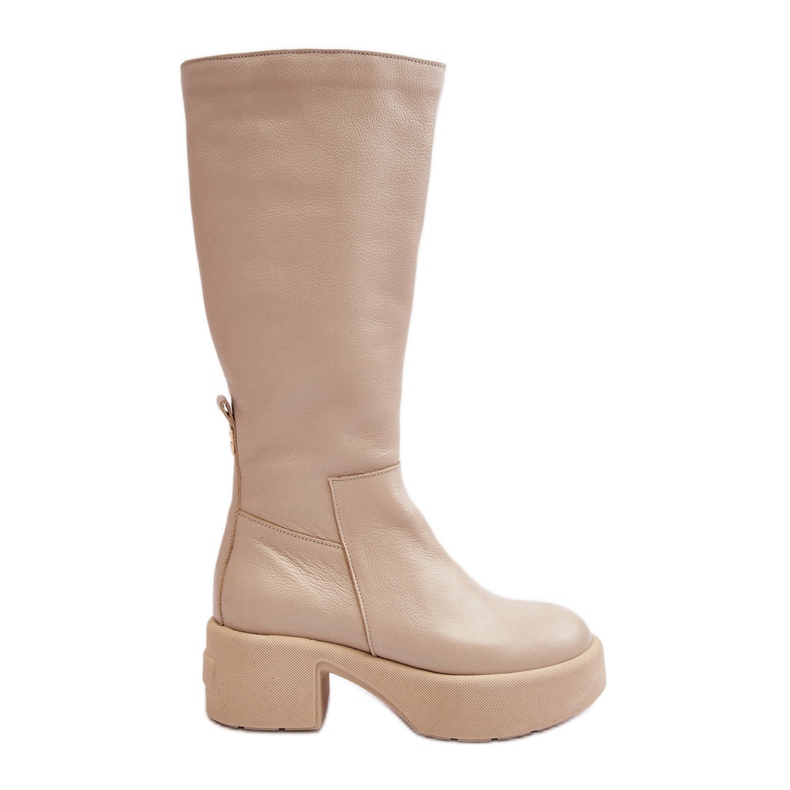 Lemar Lemar Botas Sobre La Rodilla Mujer Beige Claro Malayah