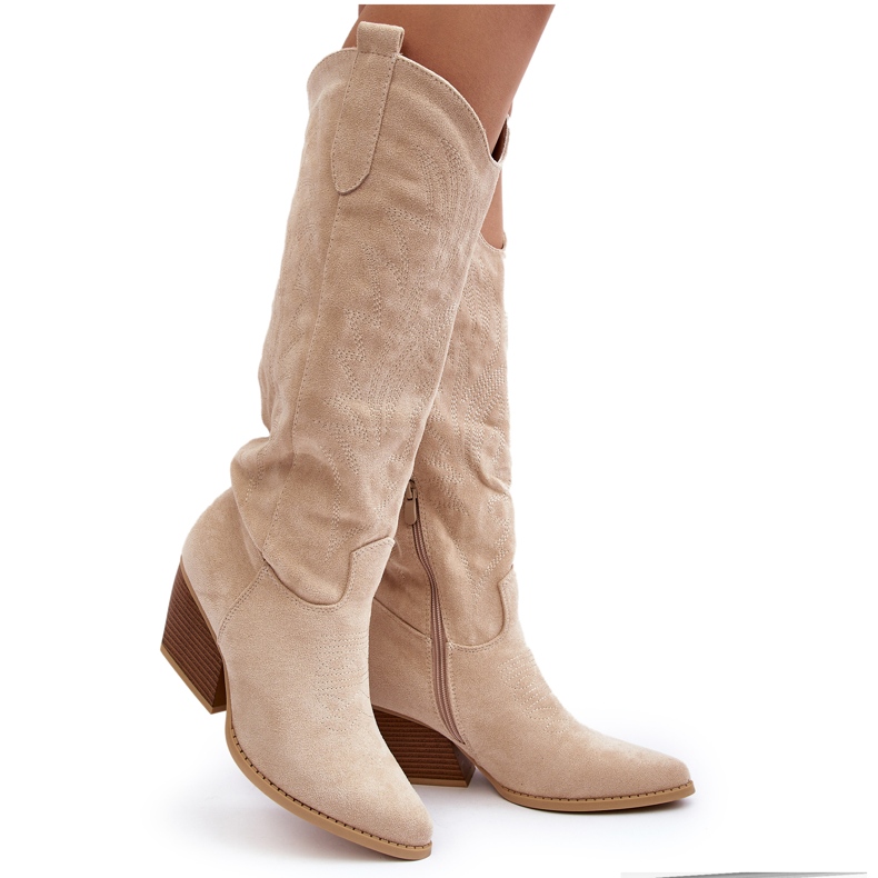 Botas camperas en beige claro para mujer de Sloana