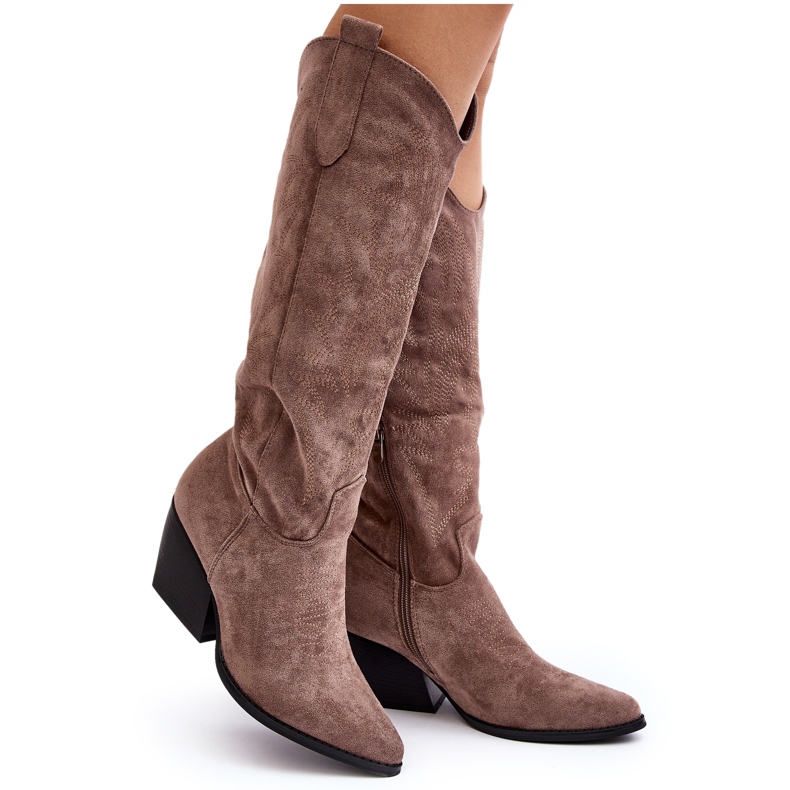 Botas camperas en beige oscuro para mujer de Sloana Botas camperas en beige oscuro para mujer de Sloana