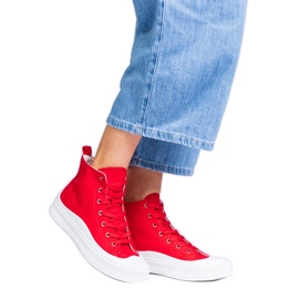 Zapatillas rojas con plataforma de Guerrino rojo Zapatillas rojas con plataforma de Guerrino rojo