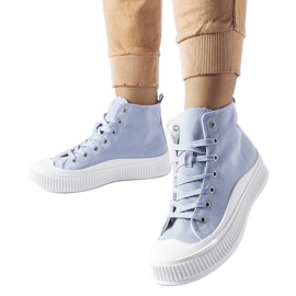 Zapatillas Guerrino azules con plataforma