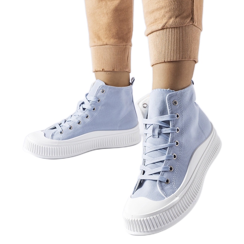 Zapatillas Guerrino azules con plataforma