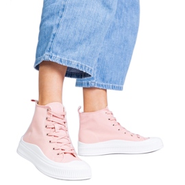 Zapatillas altas Guerrino rosa con plataforma rosado Zapatillas altas Guerrino rosa con plataforma rosado