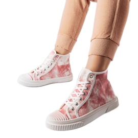 Inna Zapatillas Turistico rosa con abrasiones.