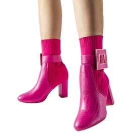 Botas calcetín estampado animal rosa Enrice rosado