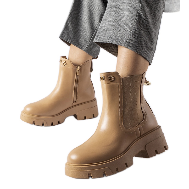 Botines decorativos con aislamiento beige de Federica