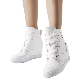 Zapatillas cuña Pantaleone blancas blanco