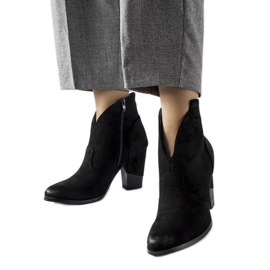 Botas cowboy Brunilde aislantes con aberturas negras negro